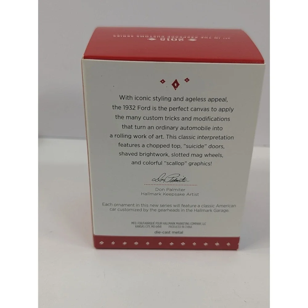 2015 Hallmark Keepsake Ornament 1932‎ Ford -1st in Keepsake Kustoms Series